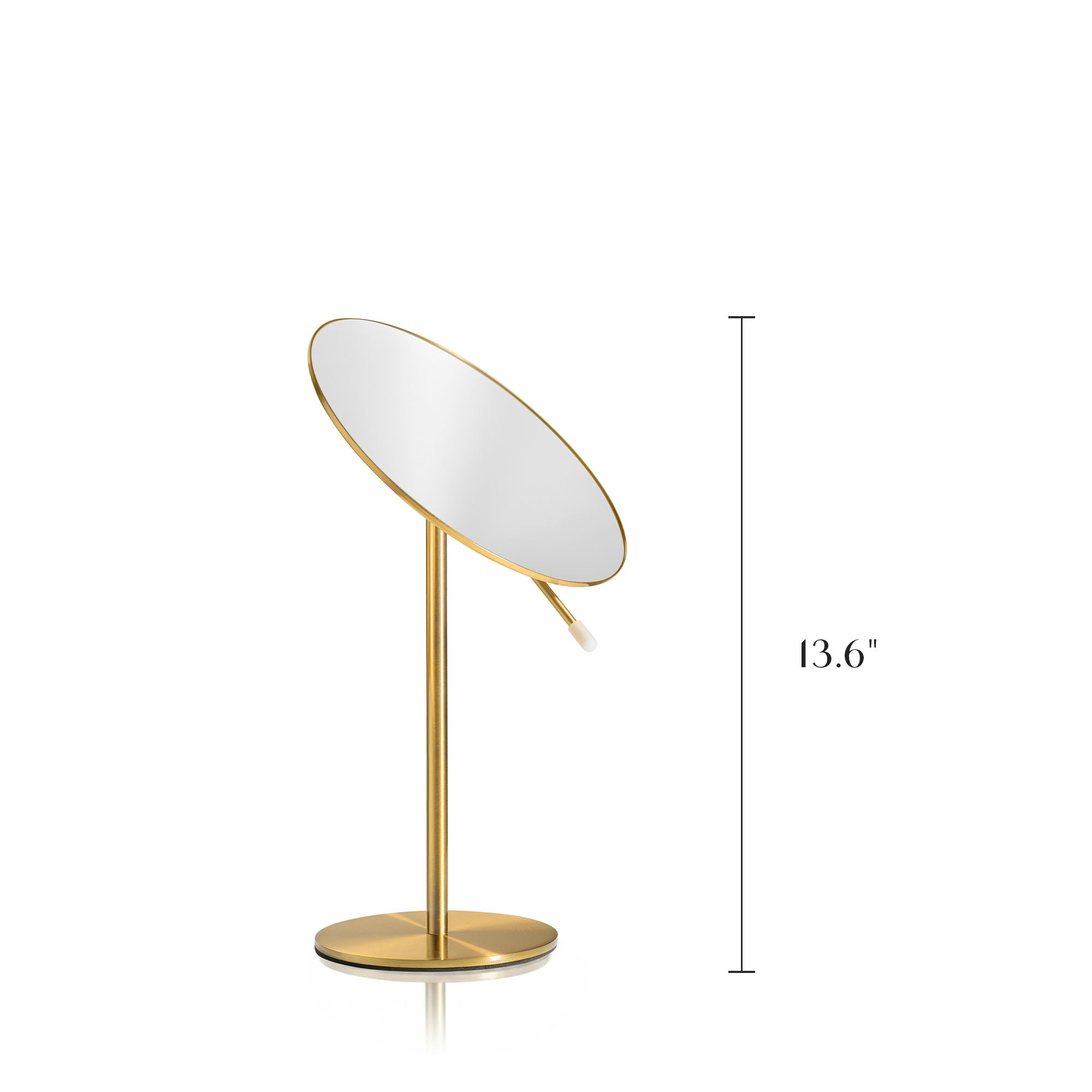 Gold vanity mirror with white round mirror on a white background_#Silver_Gold