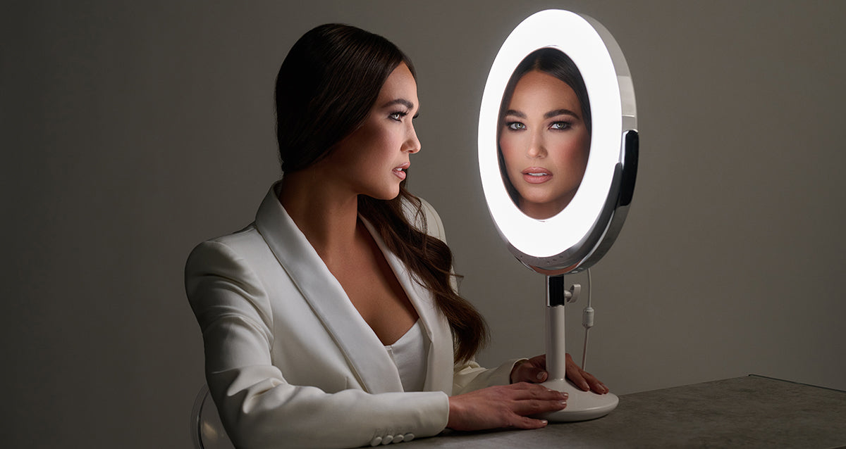 Luxury Makeup Mirror with Light Ring Magnified 1x 5x