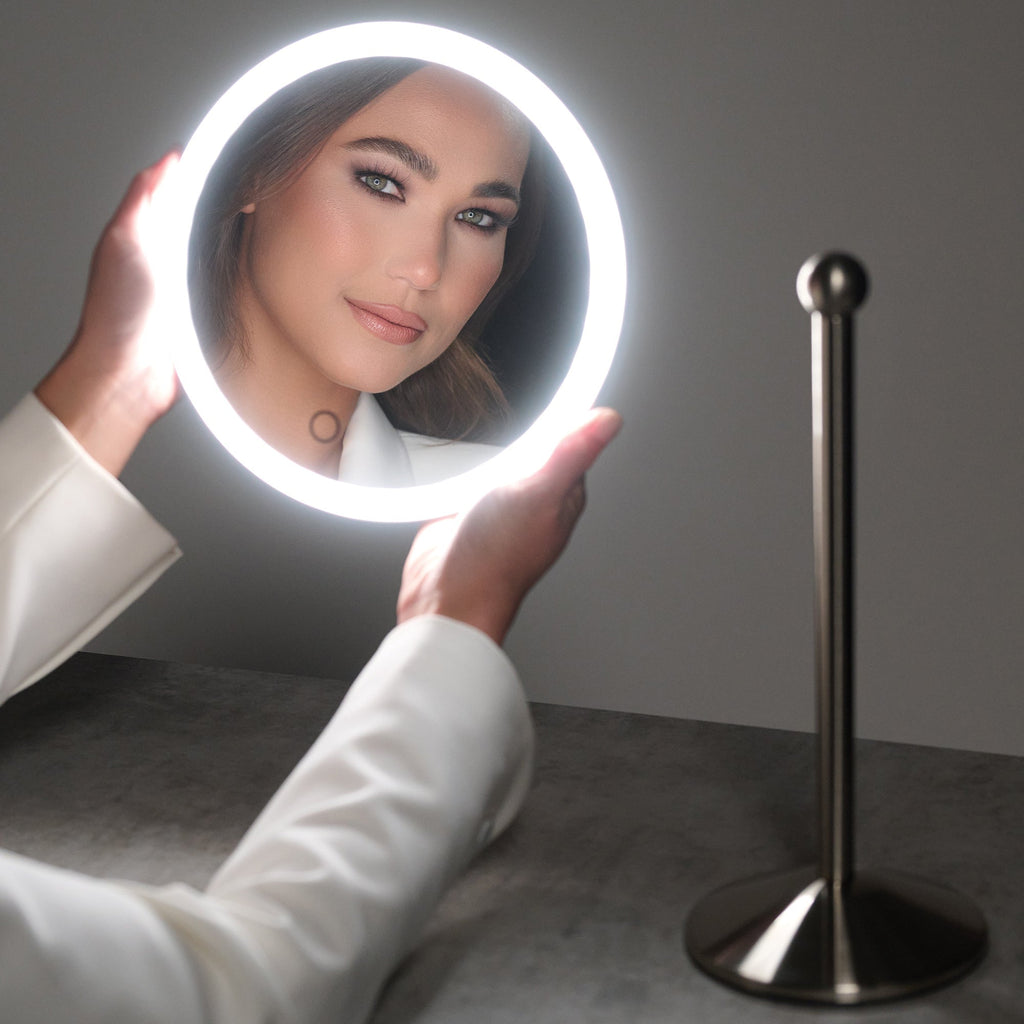  Ilios Lighting LED Compact Mirror with Light and 1x